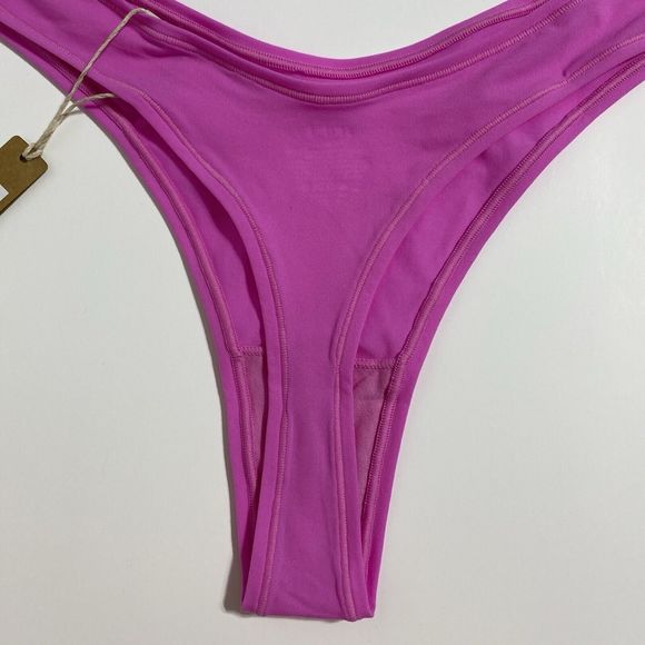 Skims Fits Everybody Dipped Front Thong Women’s 3X Neon Orchid Hot Pink Plus NEW - Picture 10 of 11